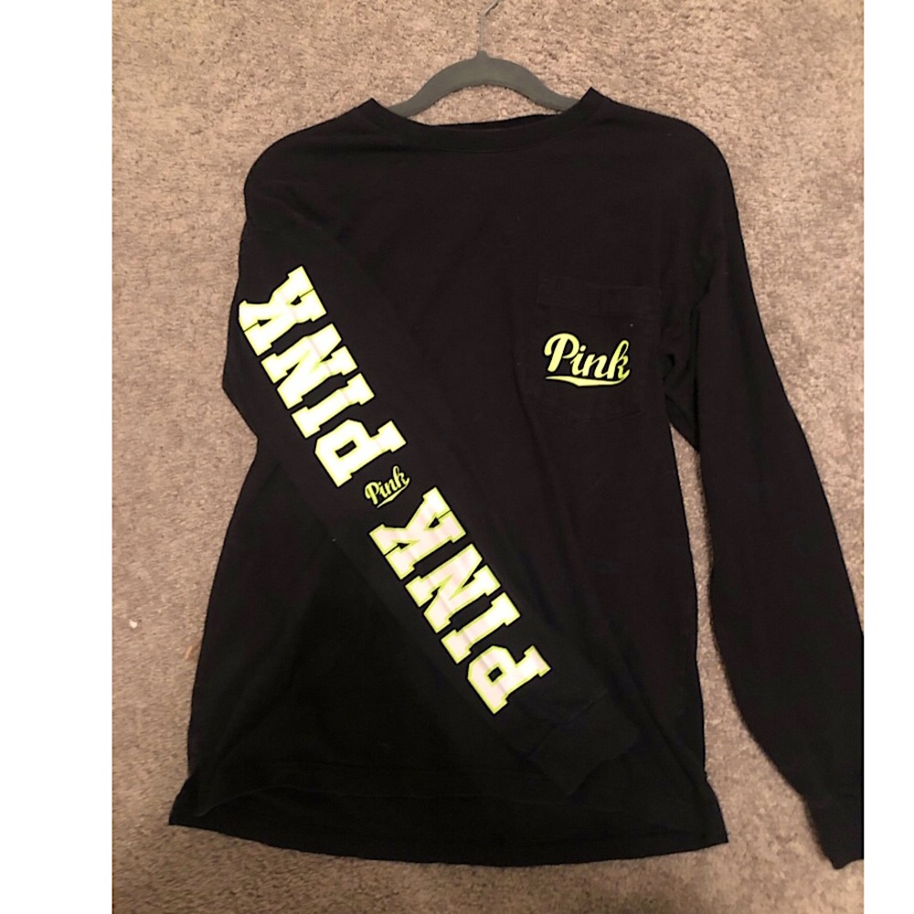 Vs pink long sleeve tee